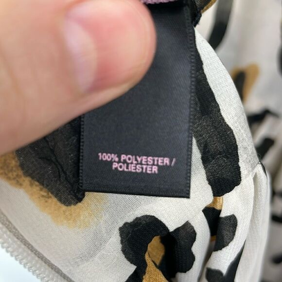 Victoria’s Secret Leopard Print Sleeveless Baby Doll Flowy mini dress Y2K size 0 - Picture 9 of 13